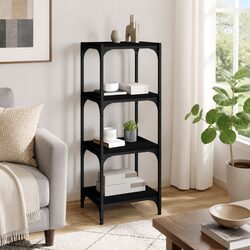 Your New Favorite Black Book Cabinet with 4 Shelves