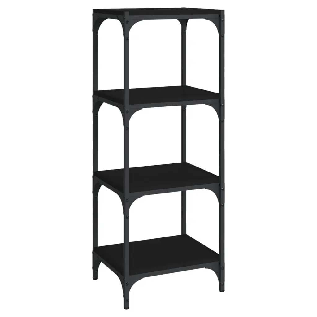 Black Book Cabinet with 4 Shelves