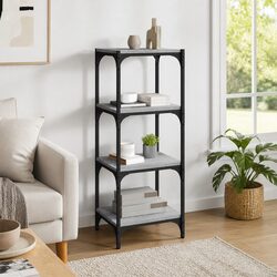 Your New Grey 4 Shelf Book Cabinet Awaits