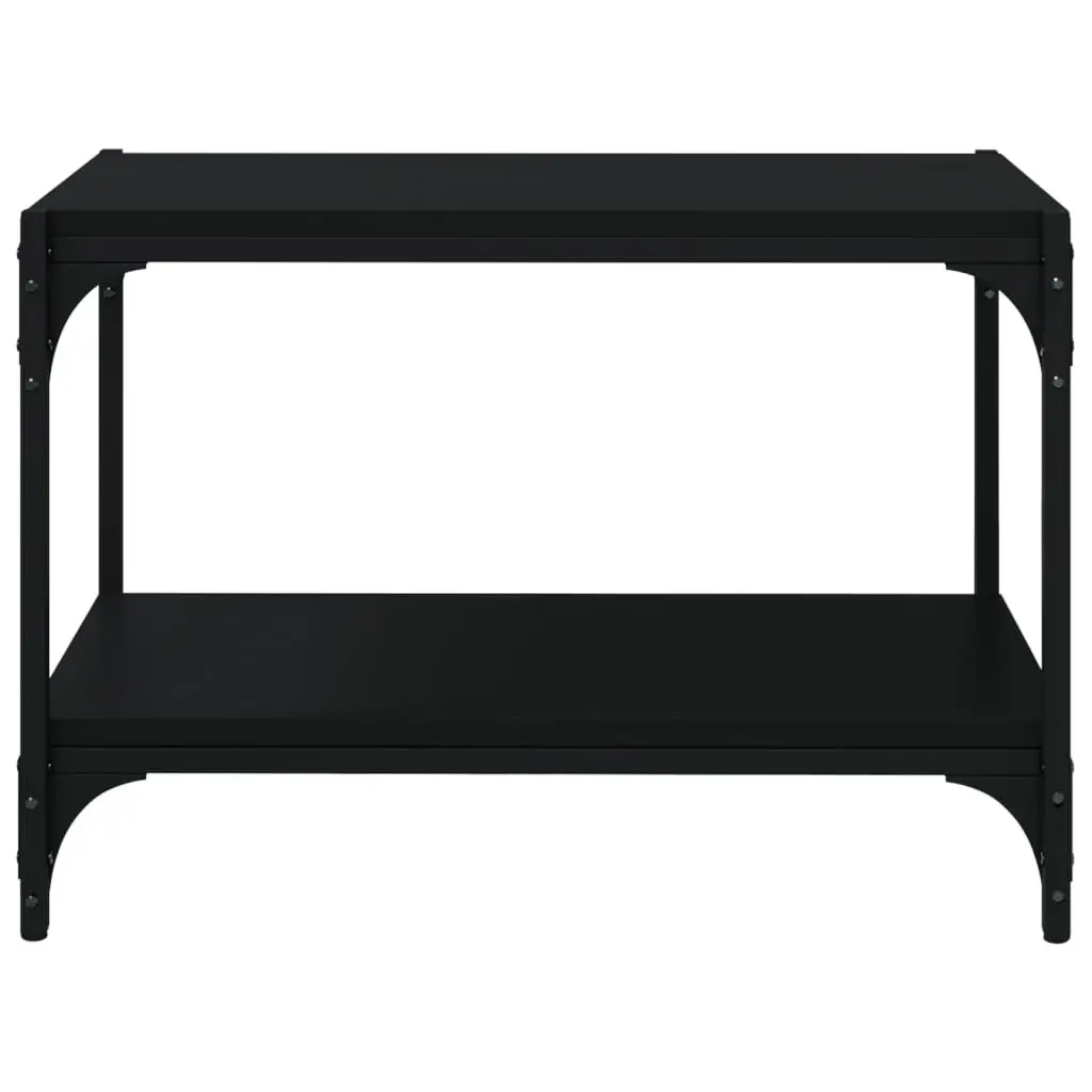 TV Cabinet Black 60x33x41 cm Industrial Style Living Room Storage Unit Shelves