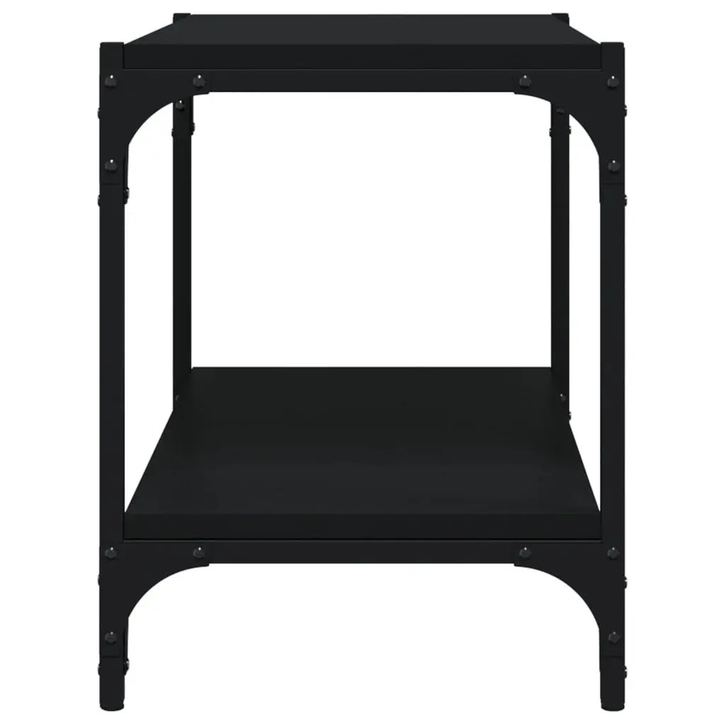 TV Cabinet Black 60x33x41 cm Industrial Style Living Room Storage Unit Shelves