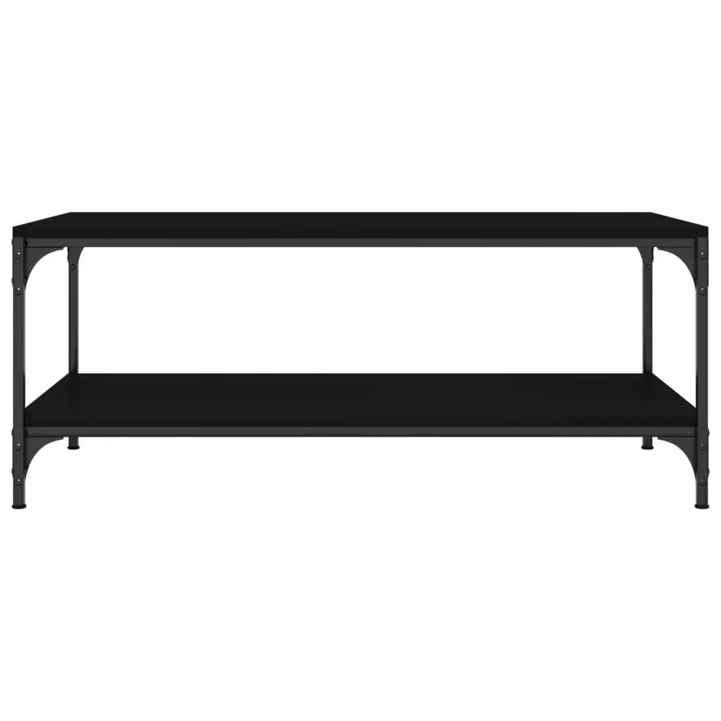 Coffee Table Black Industrial Style Engineered Wood 100 x 50 x 40 cm