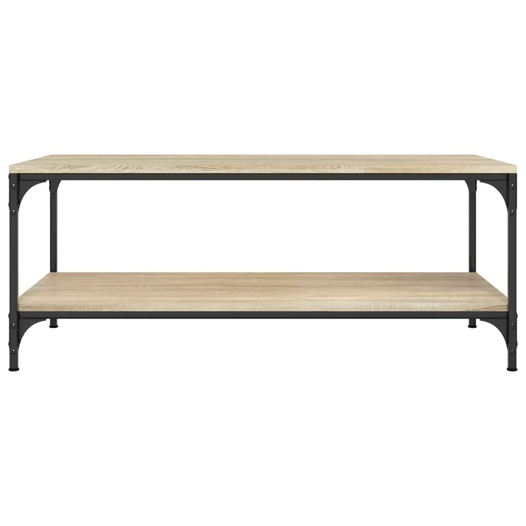 Coffee Table Sonoma Oak 100x50x40 cm Living Room Storage Industrial Design