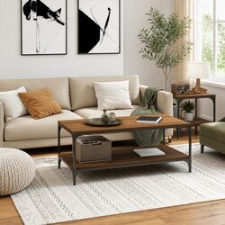 Your New Brown Oak Coffee Table: 100x50x40 cm