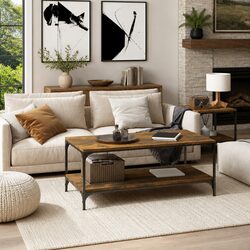 Your Friendly Brown Coffee Table with Storage Solutions