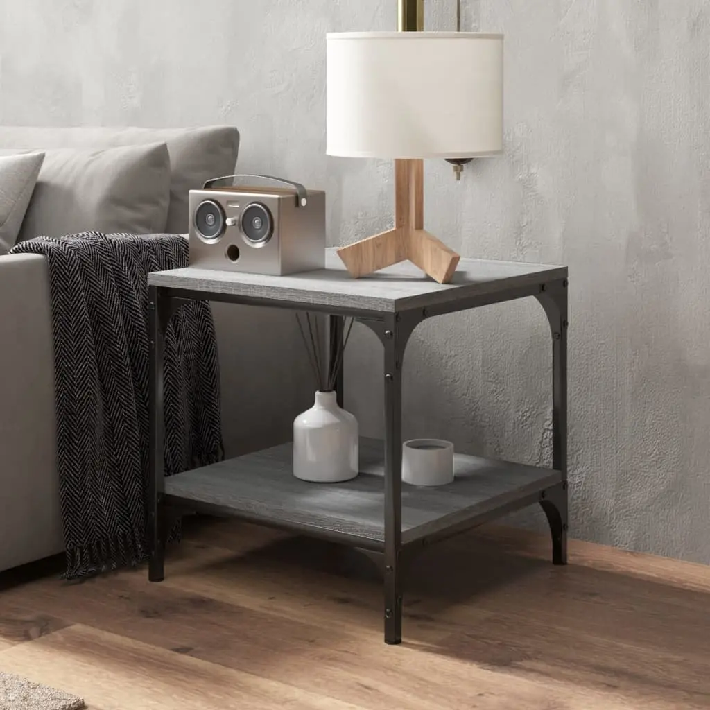 Coffee Table Grey Sonoma Storage 50x50x40 cm