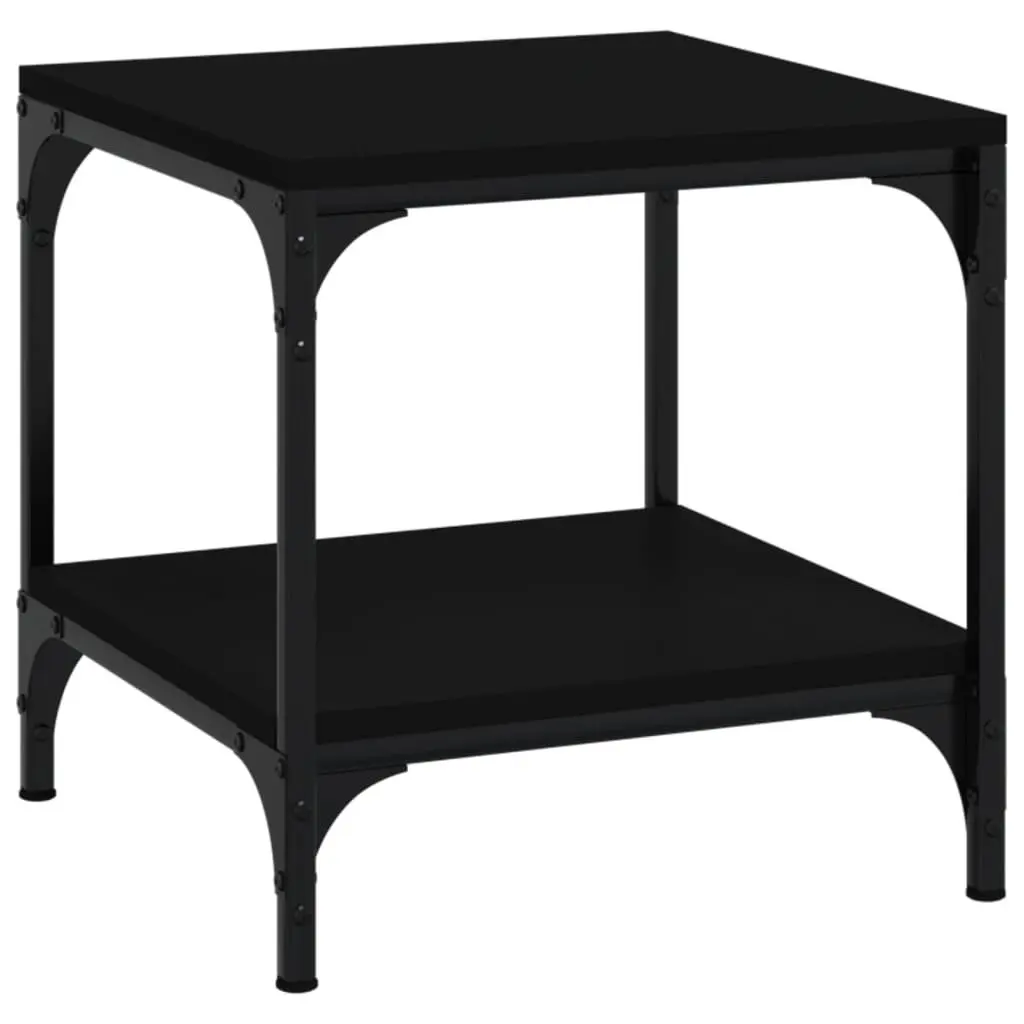 Industrial Side Table Black 40x40x40cm Living Room Accent Coffee Furniture