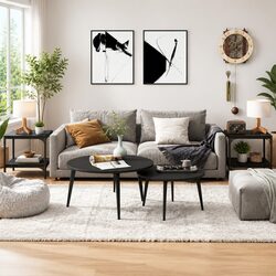 Friendly Black Side Tables – Set of Two