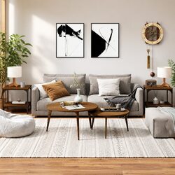 Stylish Brown Oak Side Tables 2 pcs 40x40x40 cm