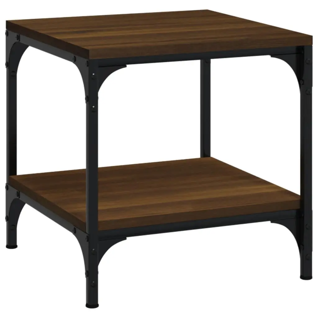 Brown Oak Side Tables 2 pcs 40x40x40 cm