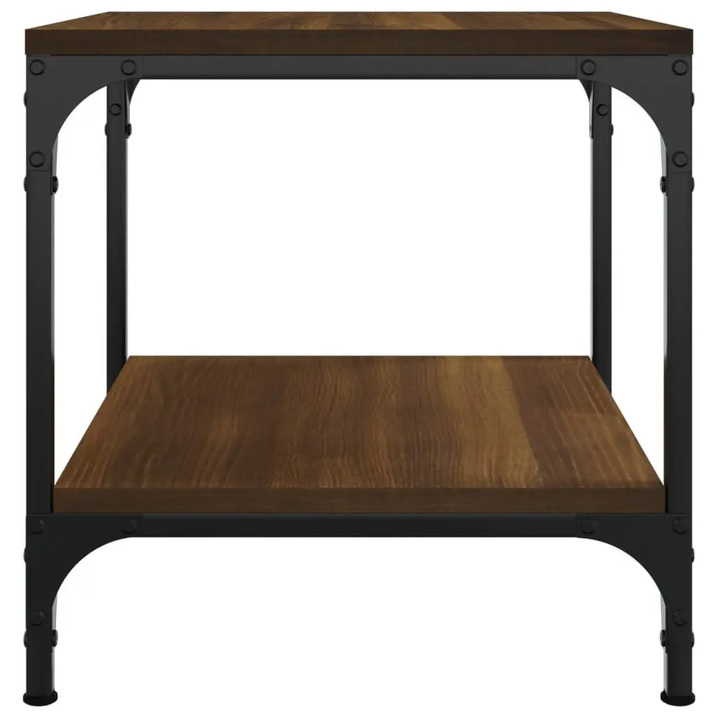 Brown Oak Side Tables 2 pcs 40x40x40 cm