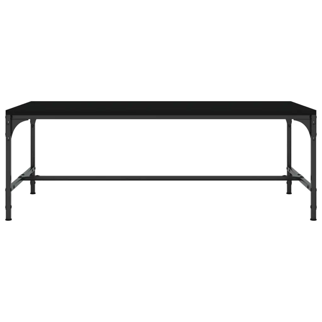 Coffee Table Industrial Style Black 100x50x35 cm