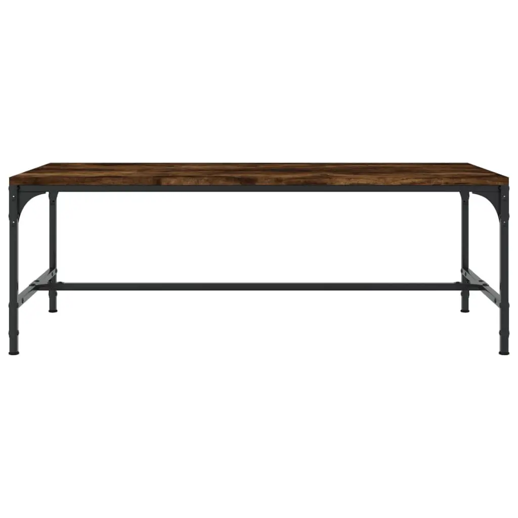 Industrial Coffee Table Brown Engineered Wood Steel Frame 100x50x35cm