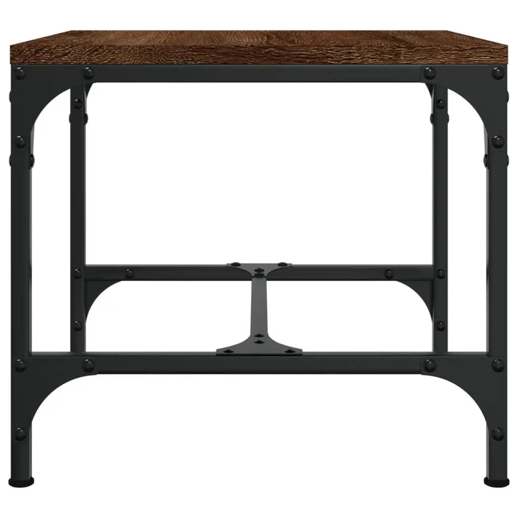 Coffee Table Industrial Style Brown Oak 50x50x35 cm