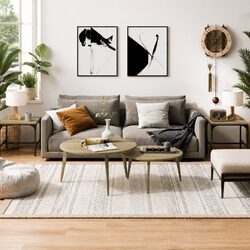 Friendly Brown Side Tables, 2 pcs, Ideal for Your Space