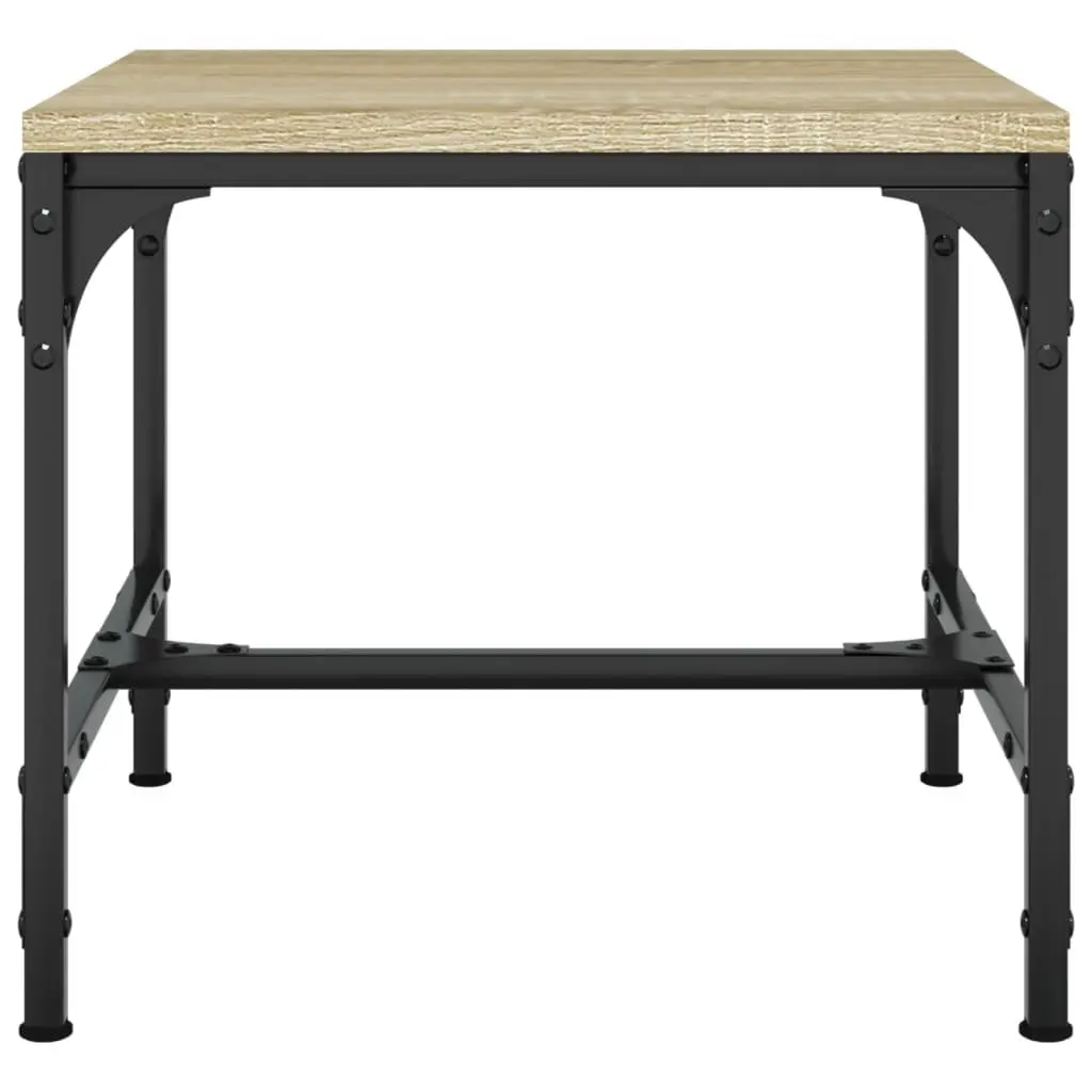 Side Tables 2 pcs Brown 40x40x35 cm Engineered Wood Industrial Accent Furniture