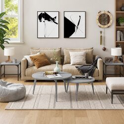 Friendly Grey Side Tables 2 pcs to Brighten Your Room
