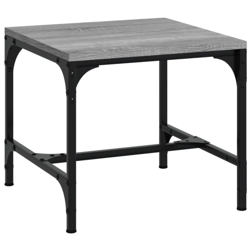Side Tables Industrial Grey 40x40x35 cm 2 pcs Living Room Accent Furniture