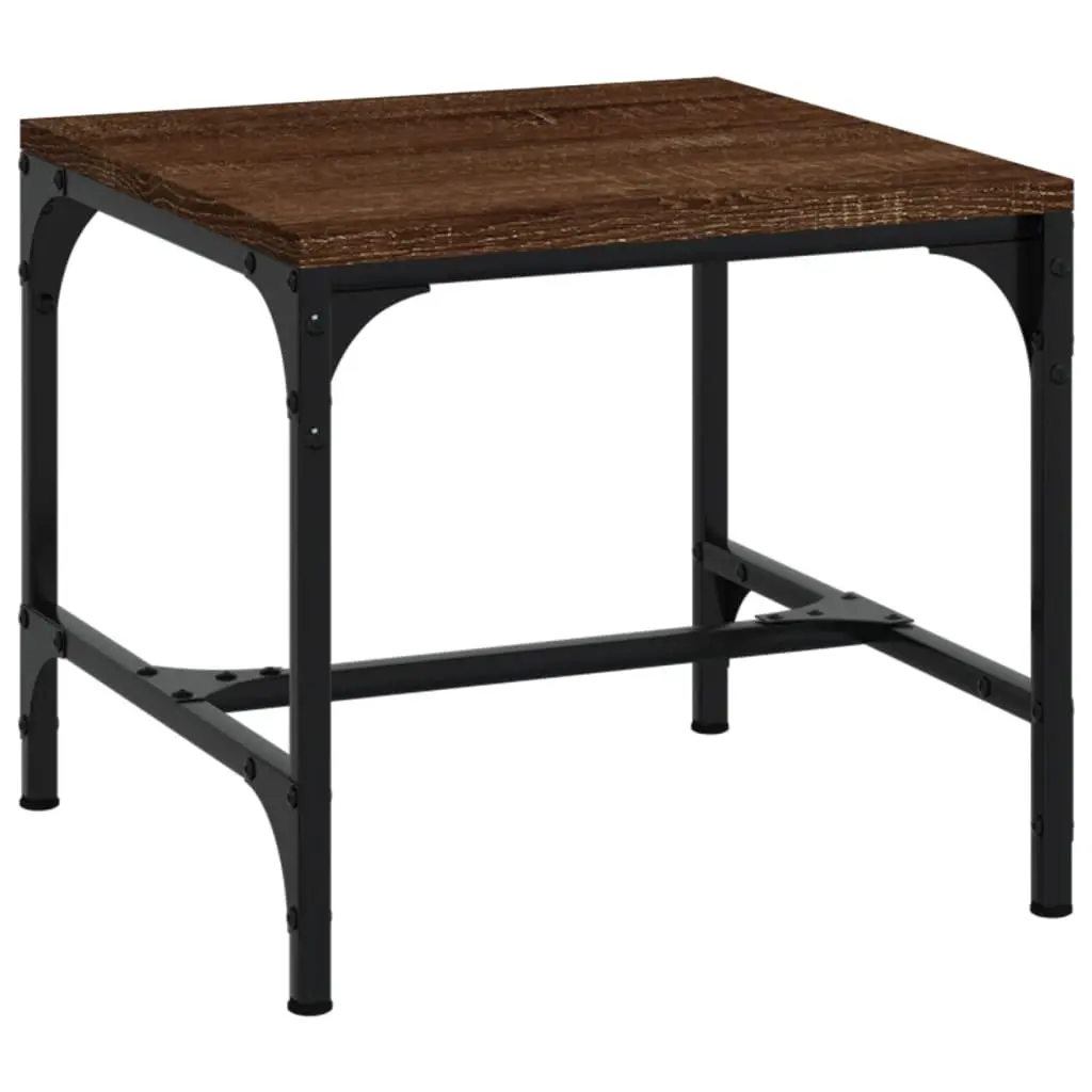 Side Tables Brown Oak 40x40x35 cm Engineered Wood Industrial 2 pcs