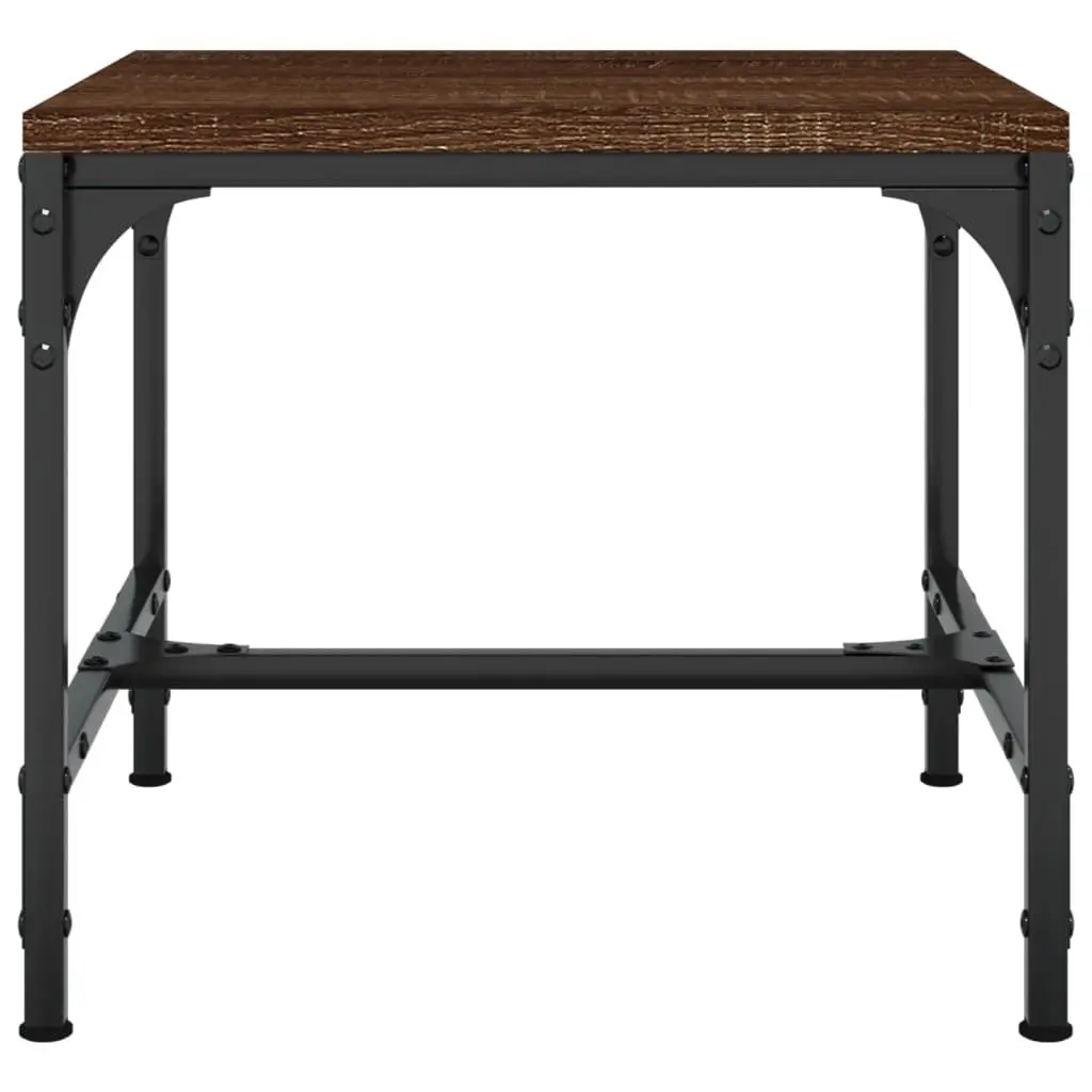 Side Tables Brown Oak 40x40x35 cm Engineered Wood Industrial 2 pcs