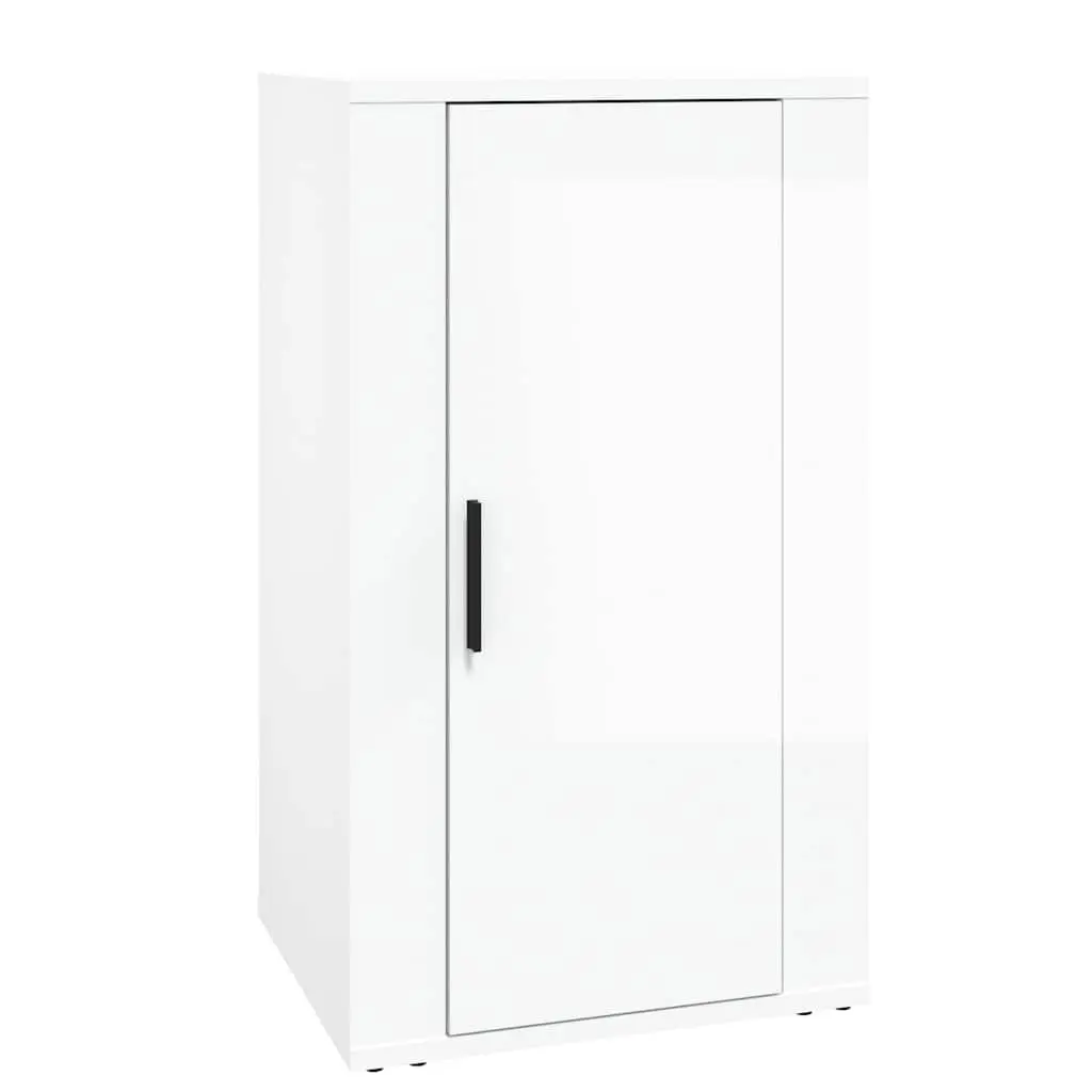 White High Gloss Sideboard Storage Cabinet Engineered Wood Buffet Cupboard