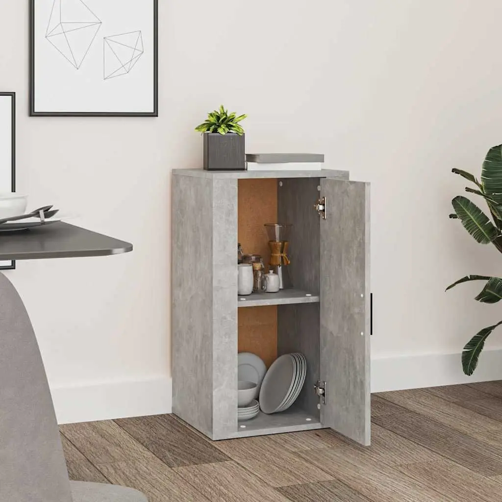 Sideboard Storage Cabinet Grey Engineered Wood Furniture with Door Compartment
