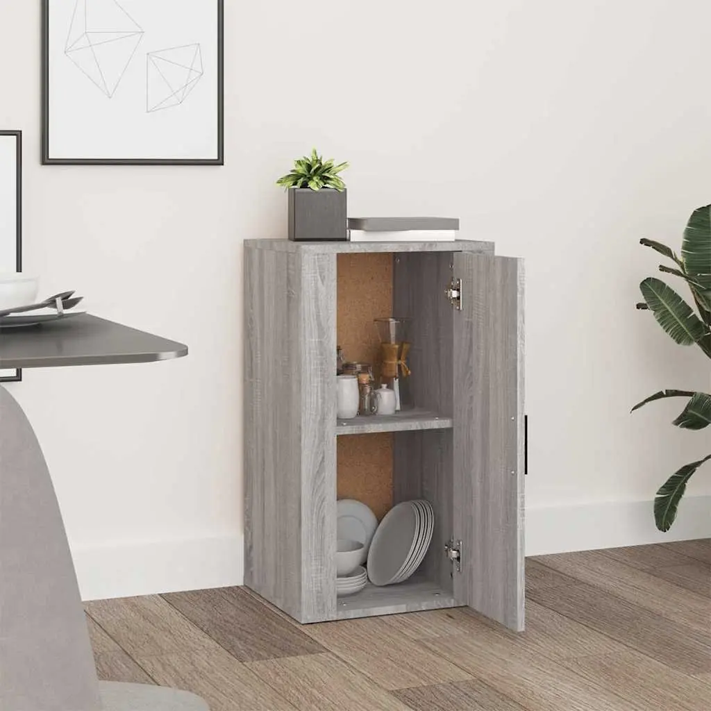 Sideboard Storage Cabinet Grey Engineered Wood 40x33x70cm