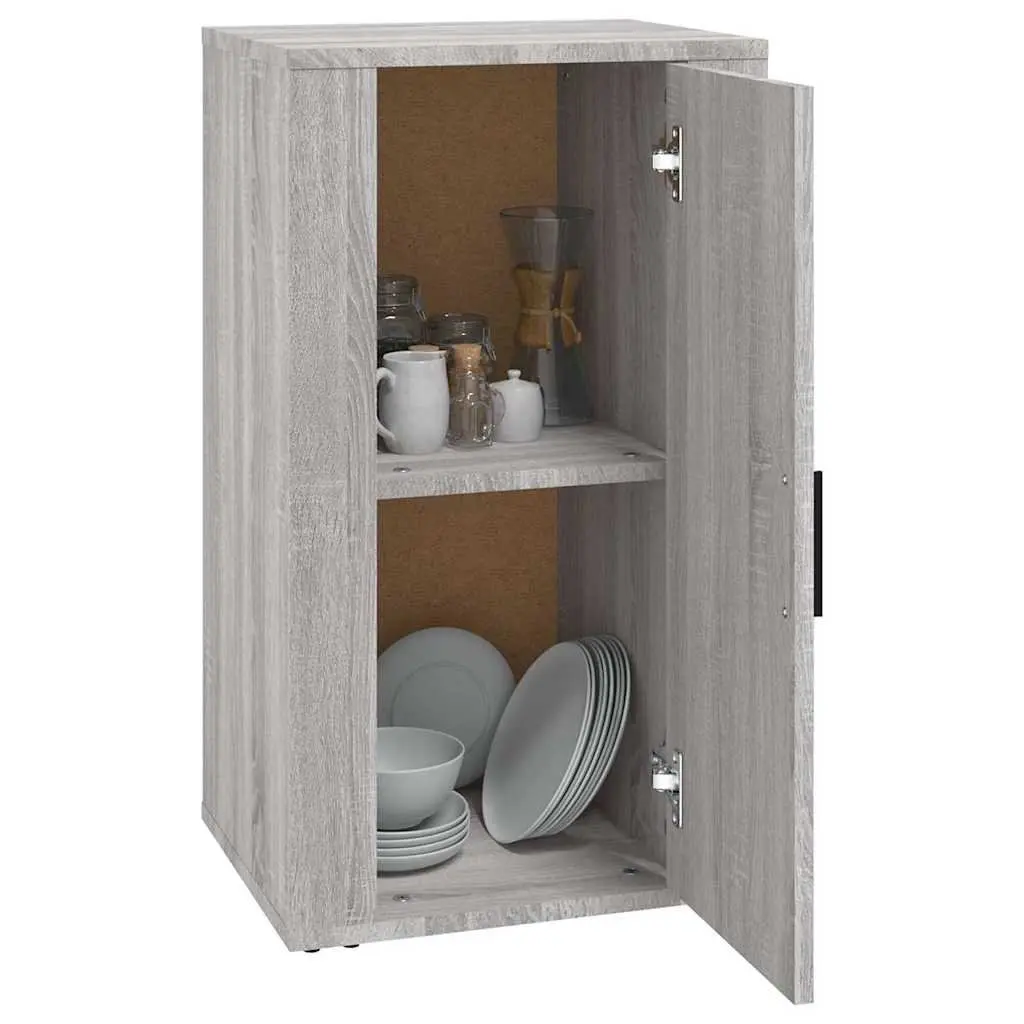 Sideboard Storage Cabinet Grey Engineered Wood 40x33x70cm