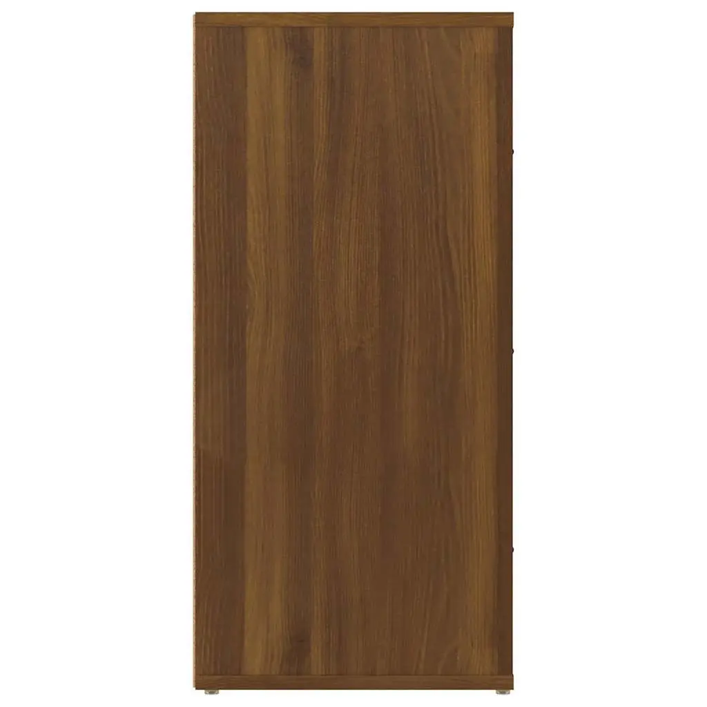 Sideboard Brown Oak 40x33x70cm Storage Cabinet 3 Drawers Engineered Wood