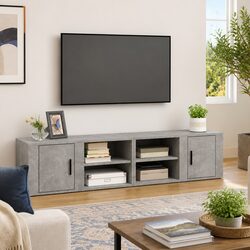 Friendly Grey TV Cabinets - Set of 2 for Your Home