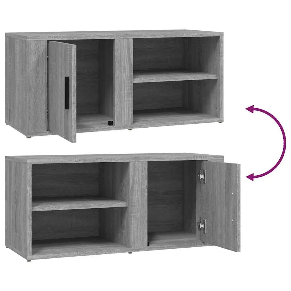 TV Cabinets Grey Sonoma Media Storage Unit 2 pcs 80 x 31.5 x 36 cm