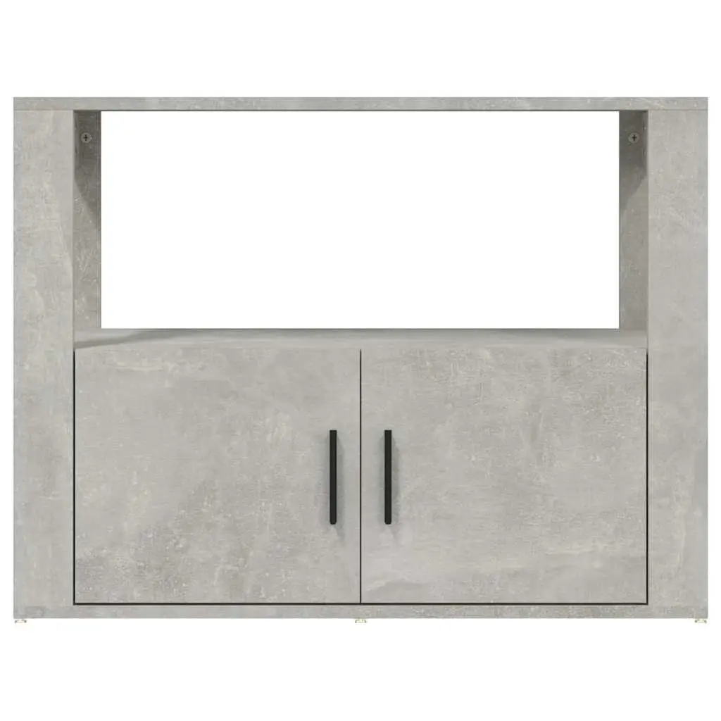 Sideboard Storage Cabinet Grey Engineered Wood Buffet Living Room Organiser 80 x 30 x 60 cm
