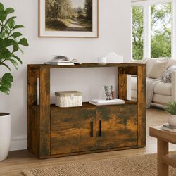 Sideboard Cabinet Smoked Oak Brown Storage Buffet Living Room Furniture