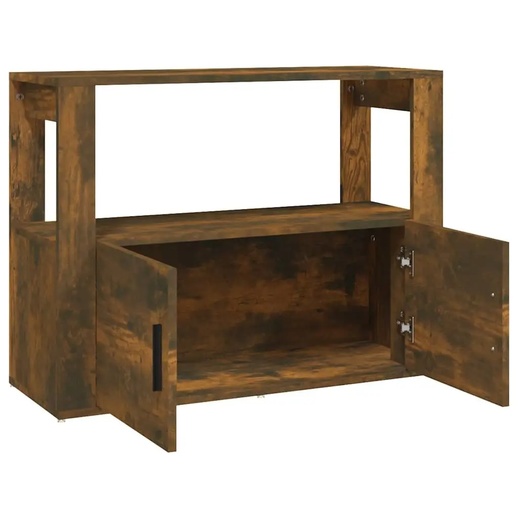 Sideboard Cabinet Smoked Oak Brown Storage Buffet Living Room Furniture