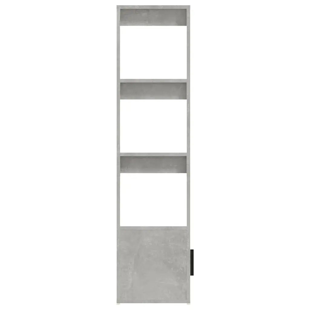 Grey Engineered Wood Sideboard Storage Cabinet with Shelves and Doors 80L x 30W x 119.5H cm