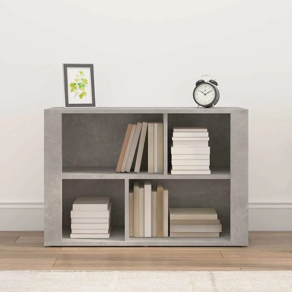 Sideboard Grey Engineered Wood Storage Cabinet Living Room Organizer 80 x 30 x 54 cm