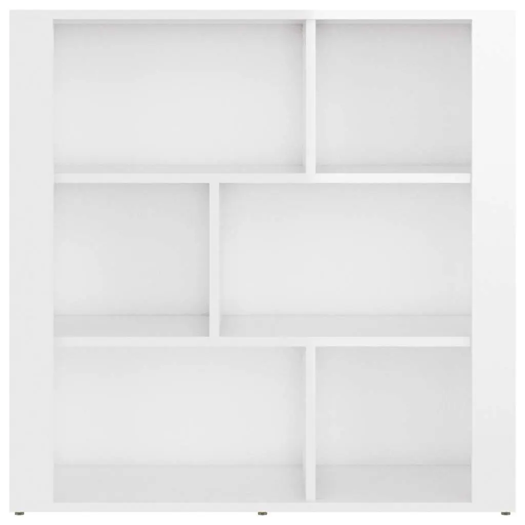 Sideboard High Gloss White Engineered Wood Storage Cabinet 80x30x80 cm