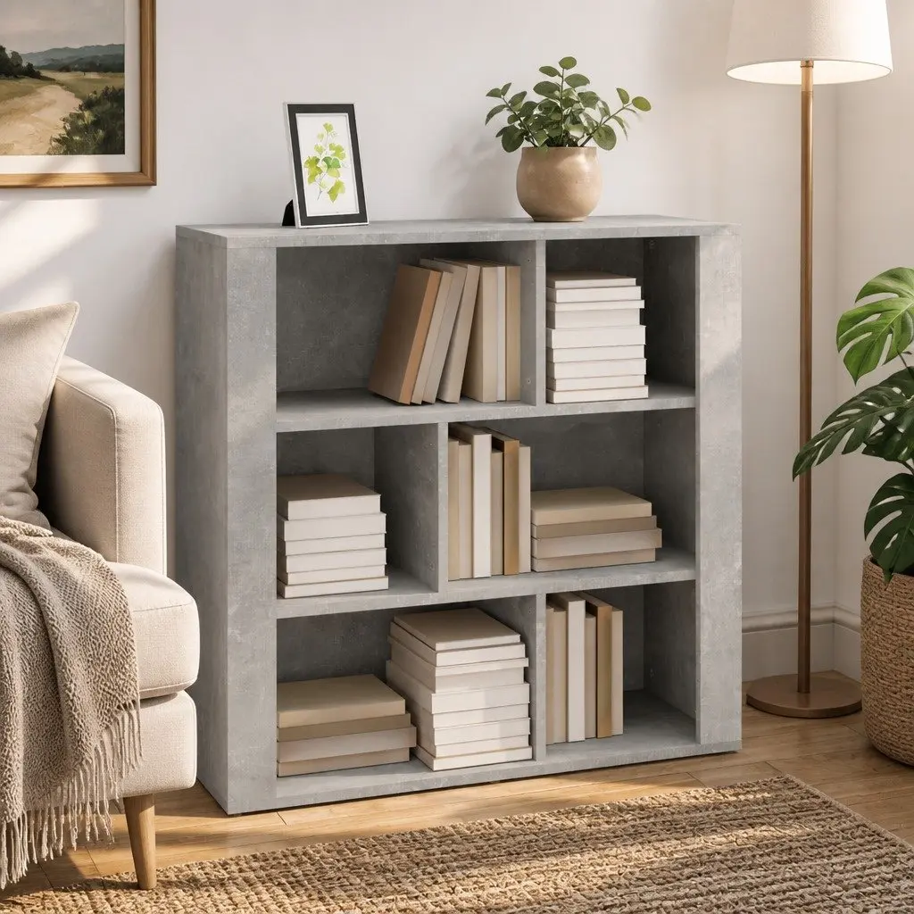Sideboard Grey Engineered Wood 80x30x80 cm Storage Cabinet Living Room Furniture