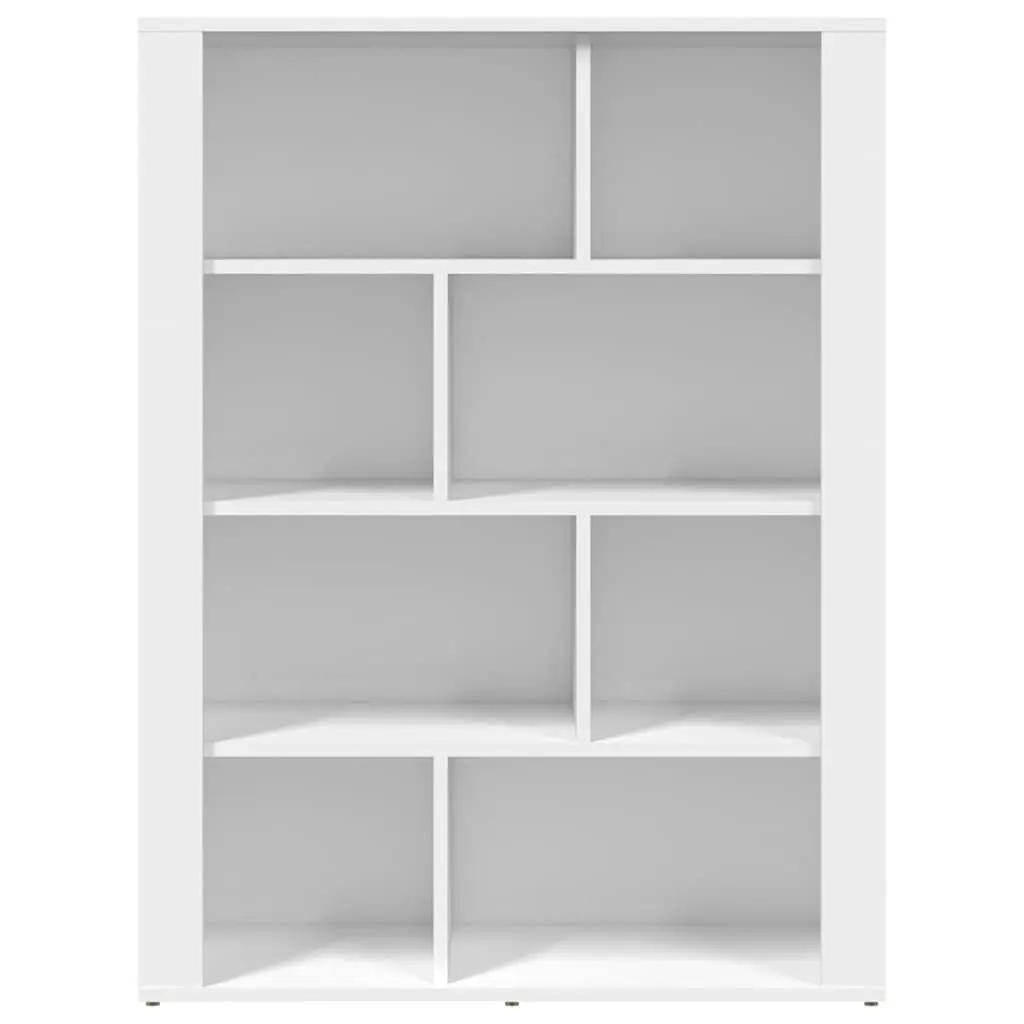 Sideboard White Engineered Wood Compact Storage Cabinet 80 x 30 x 106 cm