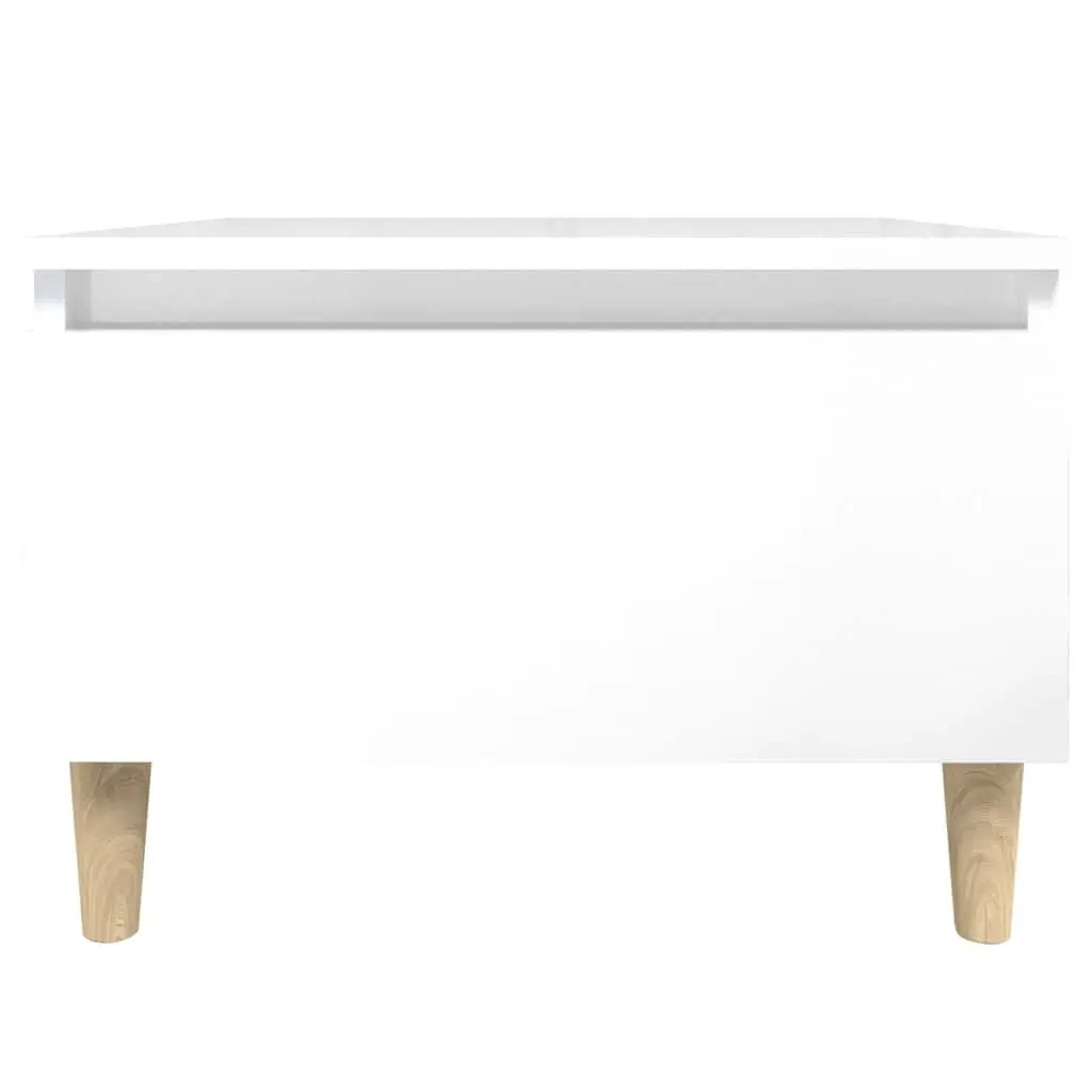 Side Tables High Gloss White 2 pcs Scandinavian Accent Furniture