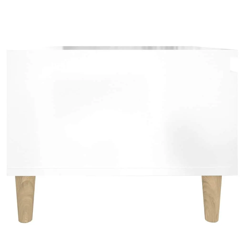 Side Tables High Gloss White 2 pcs Scandinavian Accent Furniture