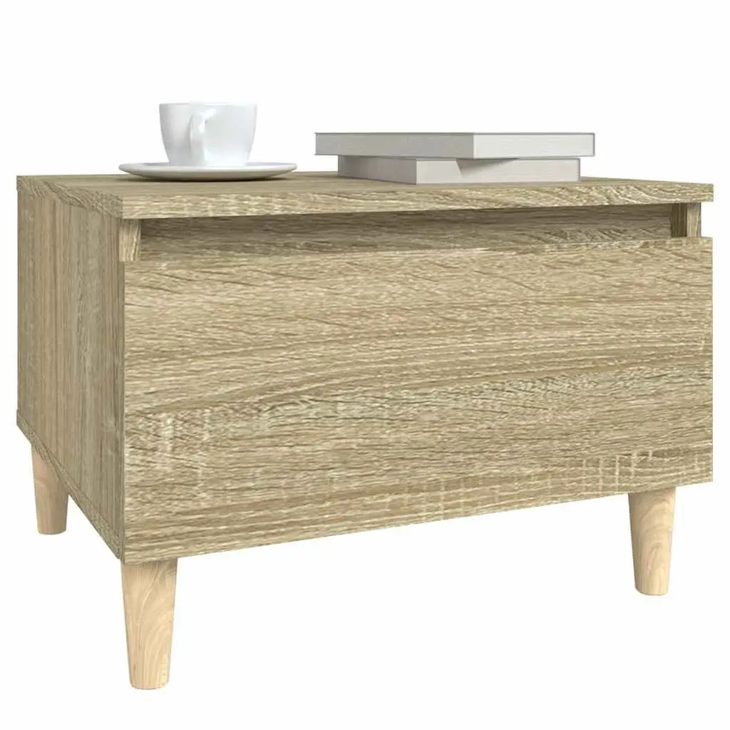 End Table Side Tables 2 pcs Brown Engineered Wood Storage Drawer Living Room