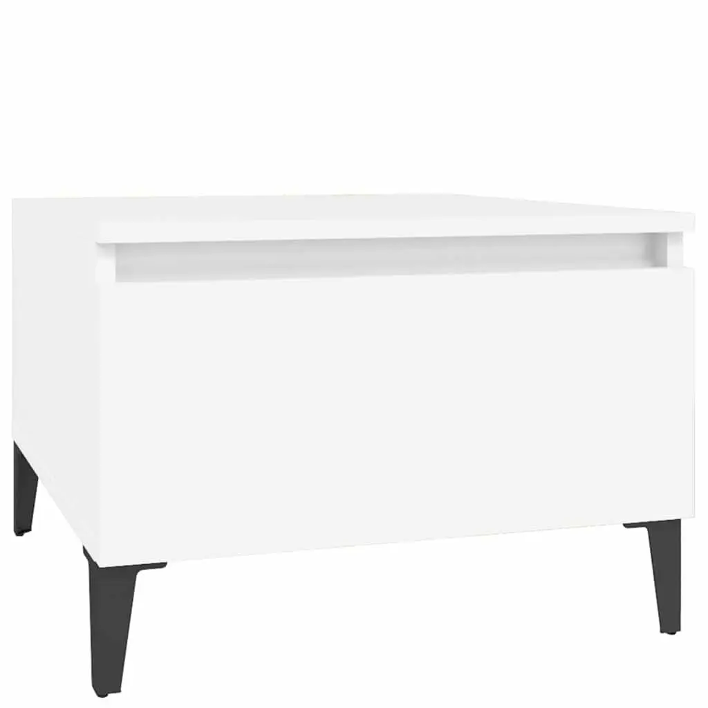 White End Table with Storage Options