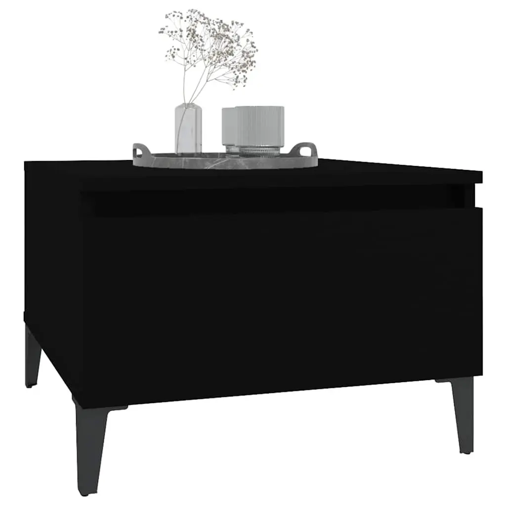 Black Side Tables with Storage Drawers