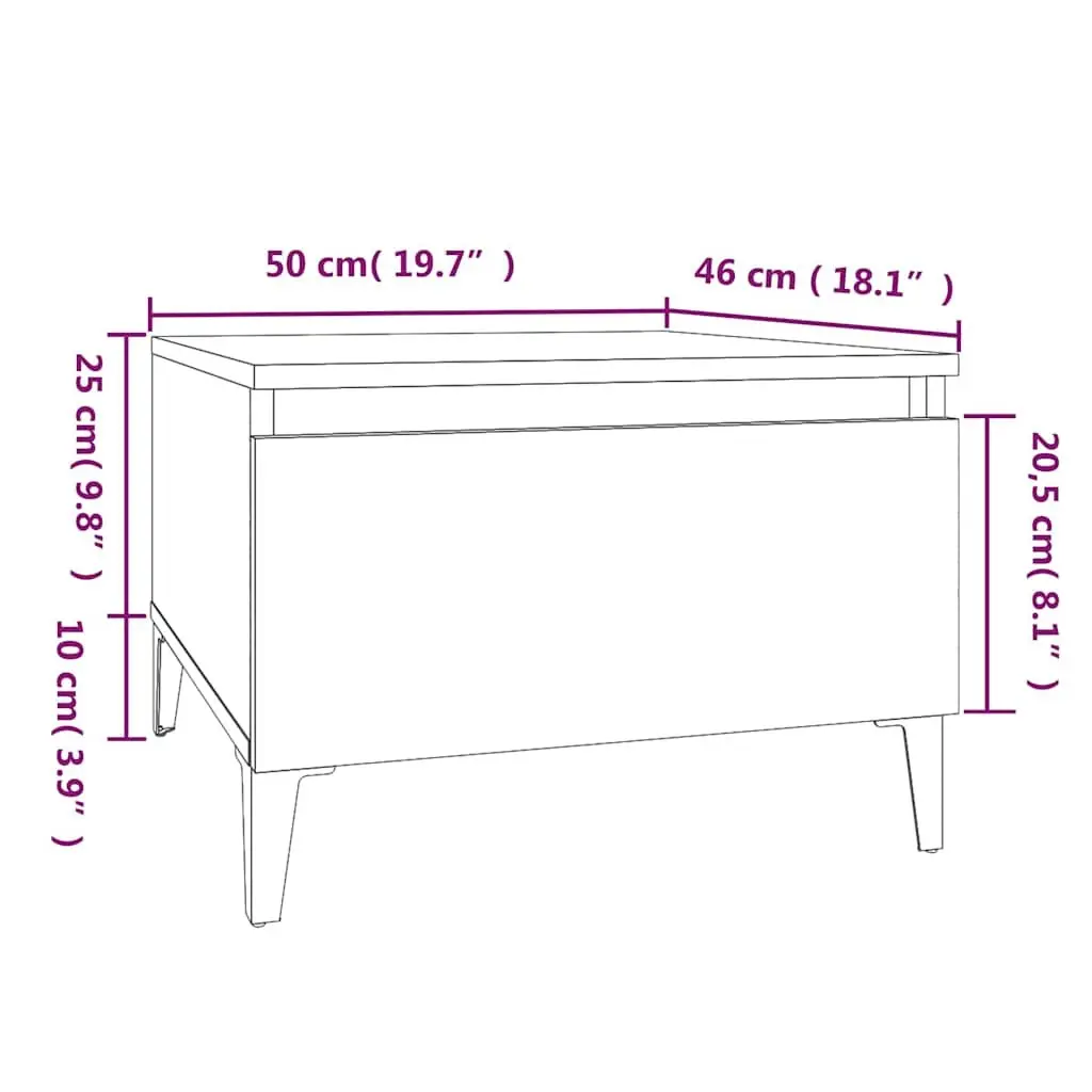 Black Side Tables with Storage Drawers