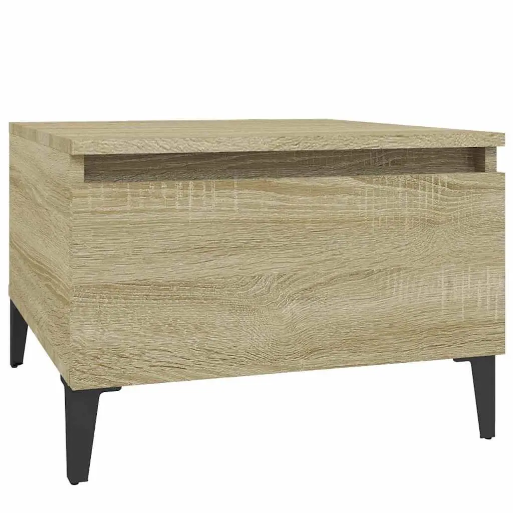 Side Table with Drawer Storage Brown 50W x 46D x 35H cm