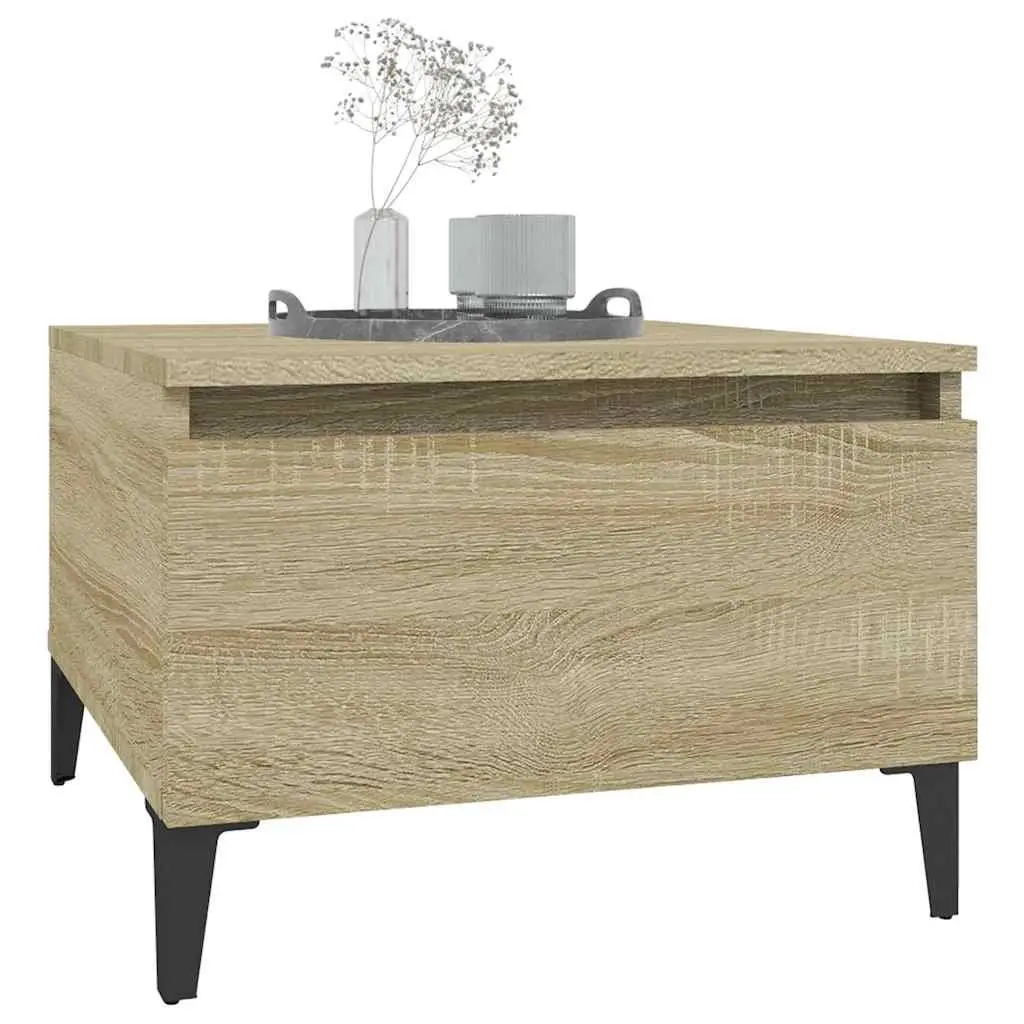 Side Table with Drawer Storage Brown 50W x 46D x 35H cm