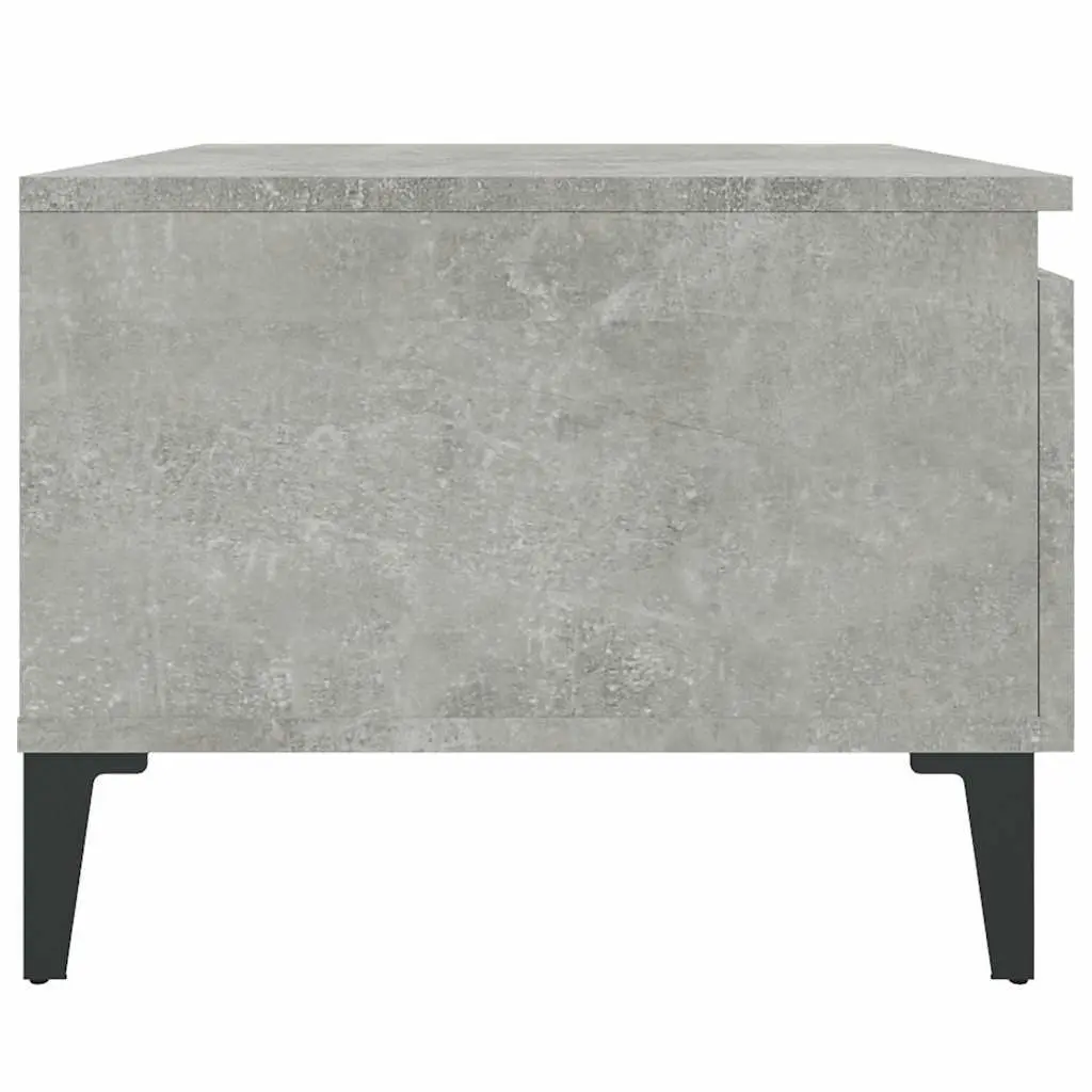 End Tables Grey Engineered Wood Accent Side Tables with Drawer Storage 50 x 46 x 35 cm