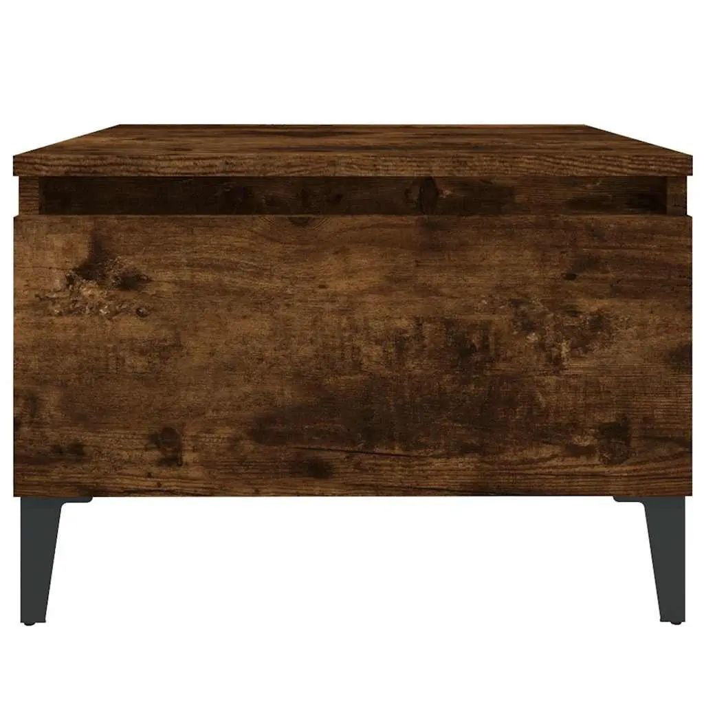 End Tables Set of 2 Smoked Oak Storage Drawers Industrial Style Side Furniture
