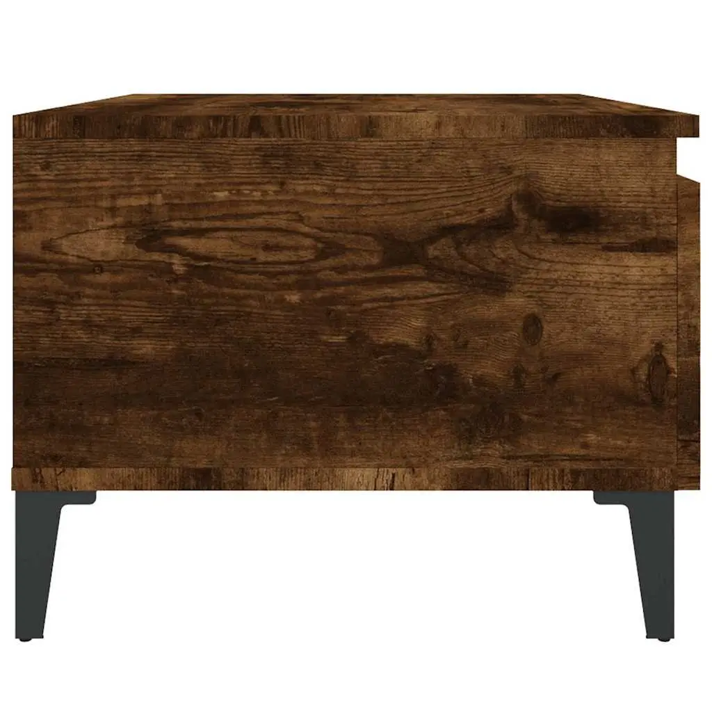 End Tables Set of 2 Smoked Oak Storage Drawers Industrial Style Side Furniture
